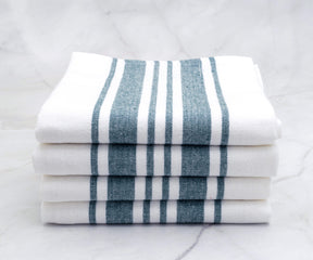 Soft cotton green kitchen towels perfect for everyday use.