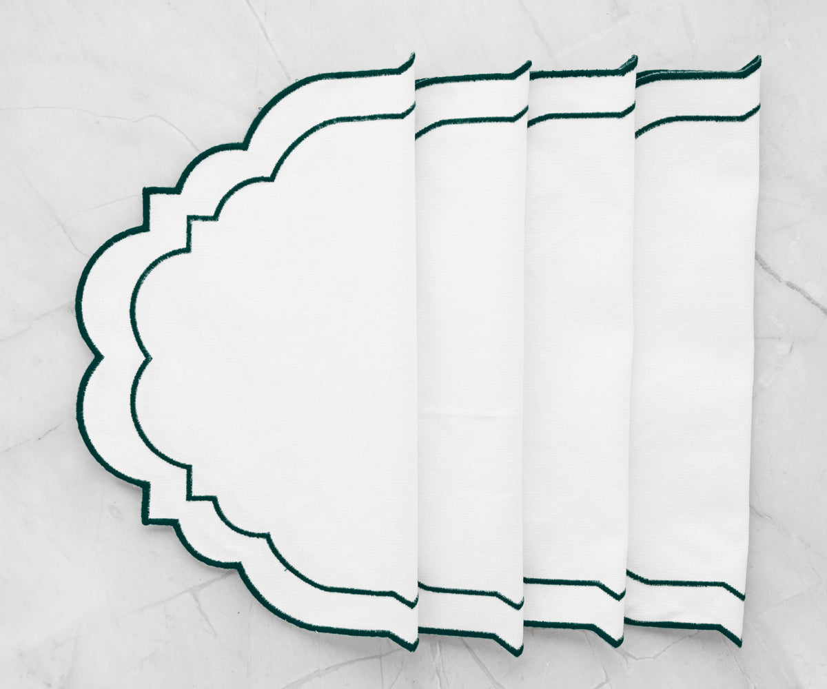 A set of 4 indoor place mats in a variety of designs.