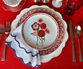 Sleek blue napkins for a sophisticated table setting.