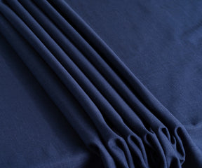Navy blue cotton tablecloth for round kitchen or patio table