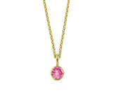 Adjustable 14K gold-plated necklace with lobster clasp