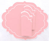 Pastel pink oval table placemats for everyday use