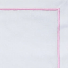 Elegant pastel pink cloth napkins with delicate embroidery, reusable 100 cotton napkins for family dinners, events, and special occasions, available in sets of 4 to 24