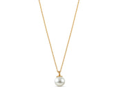 Moonlit pearl pendant necklace with freshwater pearl on delicate gold chain minimalist jewelry gift for women