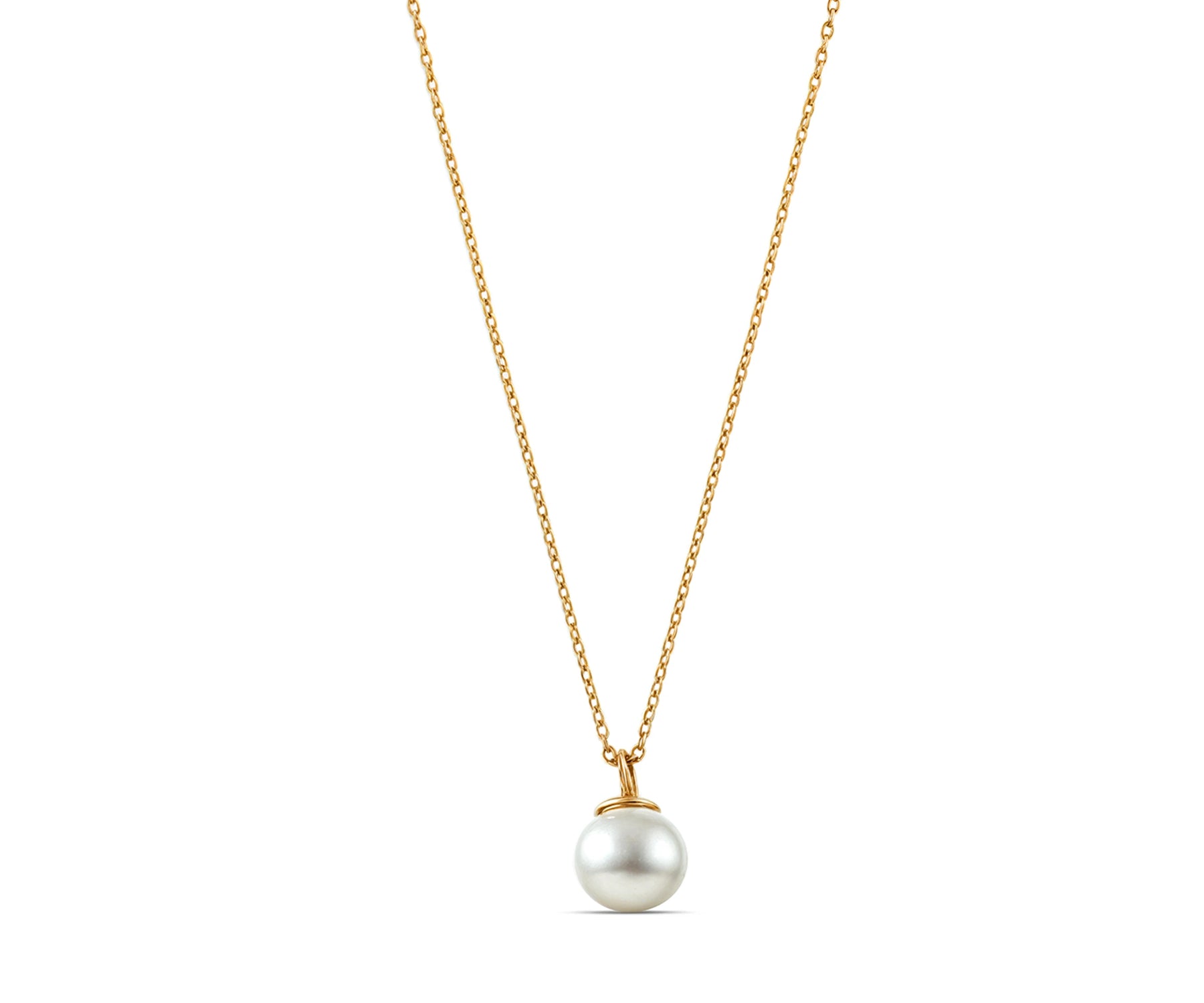 Moonlit pearl pendant necklace with freshwater pearl on delicate gold chain minimalist jewelry gift for women