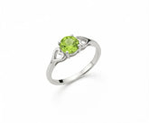 elegant green peridot gemstone ring for women