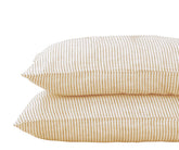 beige striped cotton pillow cases set of 2 standard size – All Cotton and Linen