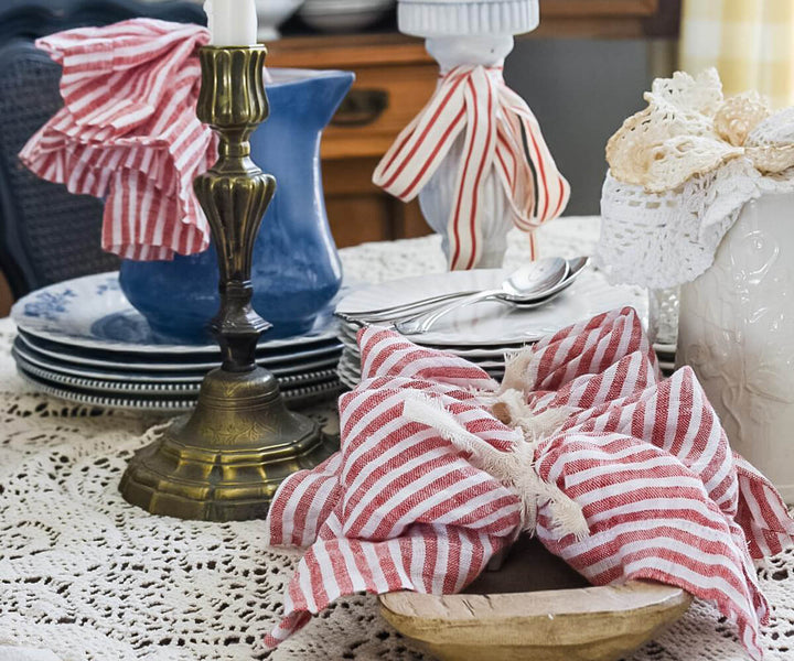 Hemstitched Linen Napkins Set of 4 Timeless & EcoFriendly