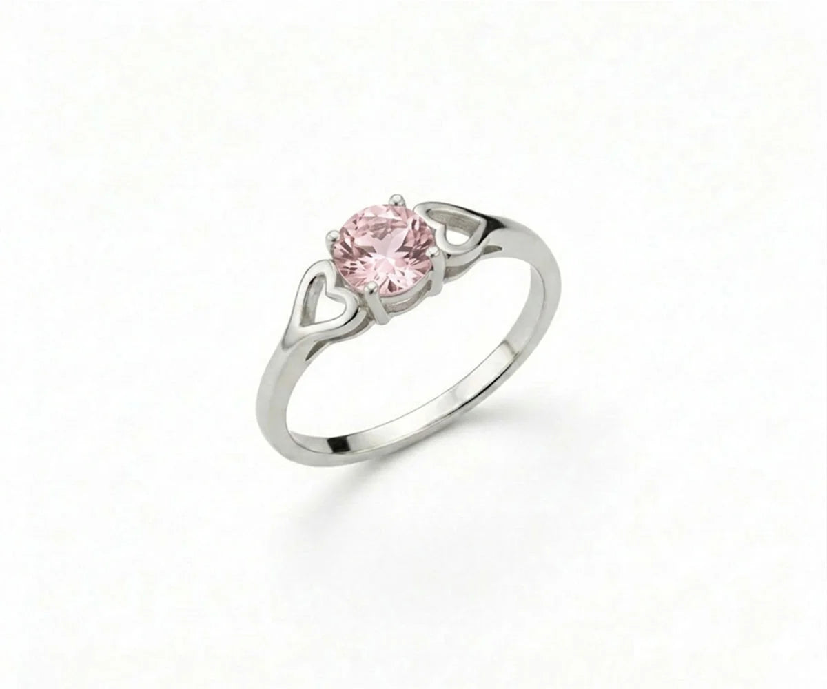 elegant pink quartz gemstone ring for women