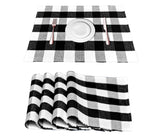 Enhance your dining setup with black plaid placemat, farmhouse, and buffalo plaid placemats, perfect for a touch of style