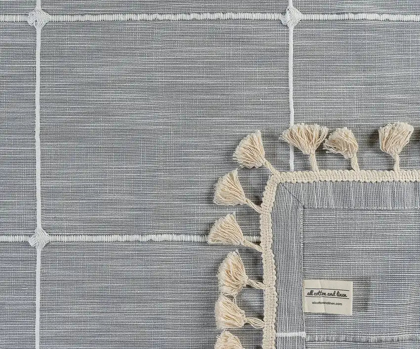 classic plaid with tassel patterns 