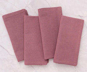 Soft and reusable dusty red cotton cloth napkins