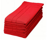 Luxury 100% cotton dinner napkins with refined double hemstitch design