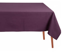 Enhance your dining space with the timeless charm of our plum cotton tablecloth