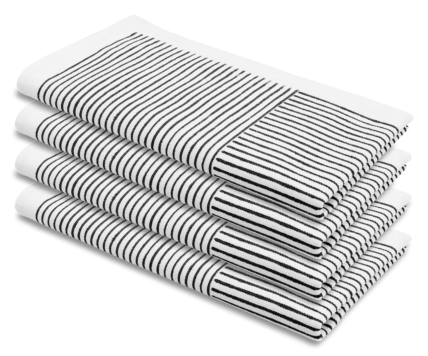 Printed cotton napkins used as stylish accents on a dinner table	