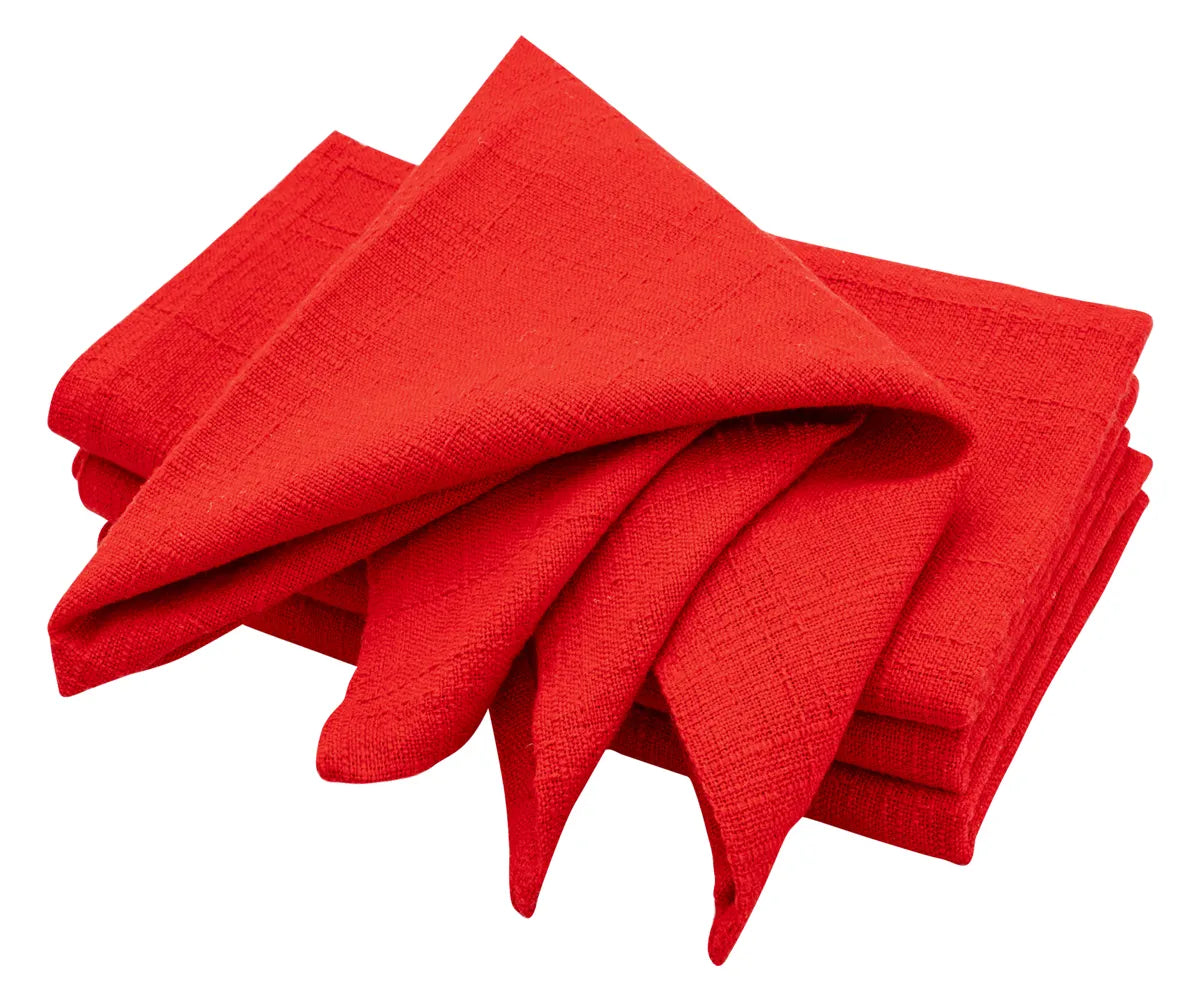 Red cotton napkins soft durable and eco friendly for everyday use