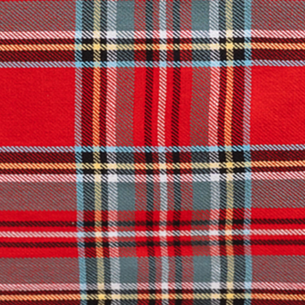 Christmas red plaid napkins styled with gold-accented holiday table décor