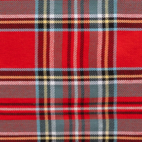 Christmas red plaid napkins styled with gold-accented holiday table décor