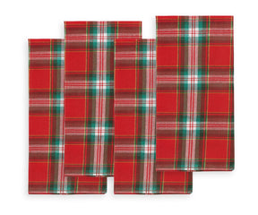 red tartan plaid napkins made from 100% cotton. Soft, reusable, and festive, these checkered napkins are ideal for Christmas tables, family dinners, and cozy gatherings.