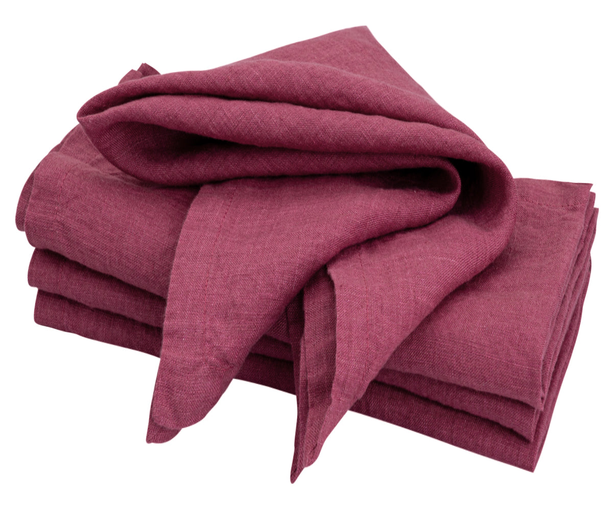 Fuchsia cloth napkins, bold and lively, adding a touch of personality to your table setting.