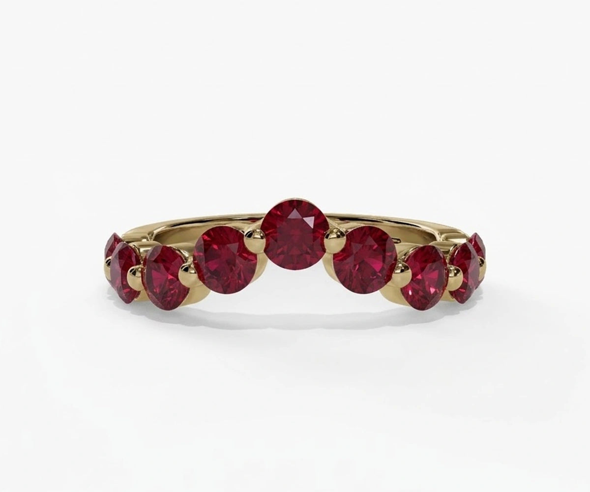 Classic ruby solitaire ring with vibrant red gemstone