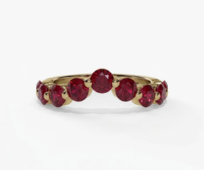 Classic ruby solitaire ring with vibrant red gemstone