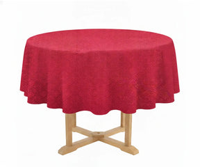 Decorative round dining table cover in traditional block print design