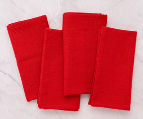 Vibrant red cloth napkins perfect for weddings parties and holidays