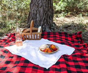 Red Checkered Tablecloth - Christmas Tablecloth