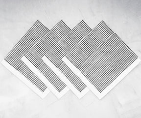 Reusable cloth napkins set styled for a holiday dining table	