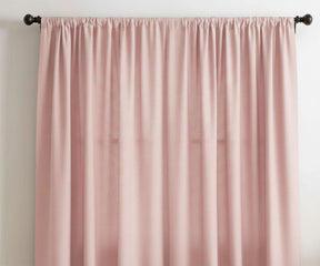 Rose Quartz color curtain panels in multiple shades display grid