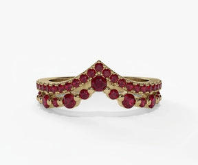 Round cut ring designed as a wedding band ring in gold, perfect for unique wedding rings and bridal wedding ring sets