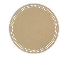 Embroidered Placemats Dot Trim