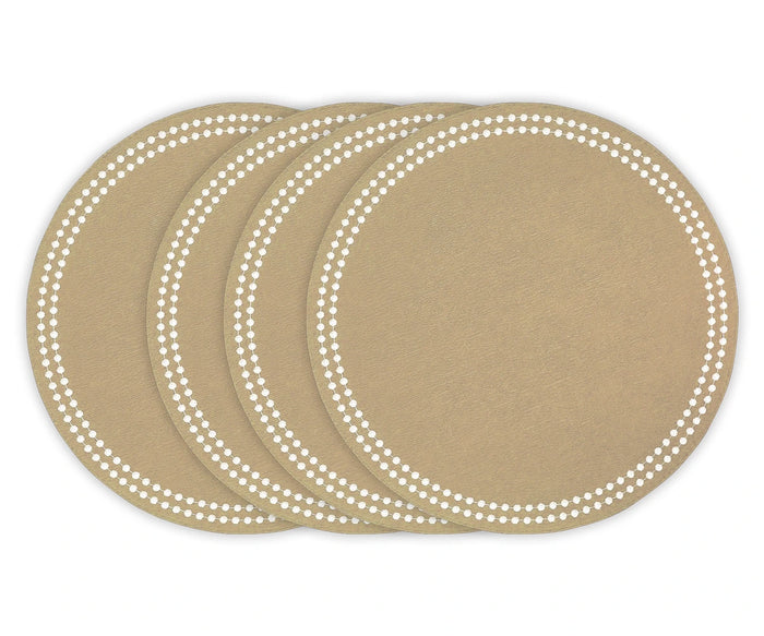 Embroidered Dot Trim Placemats