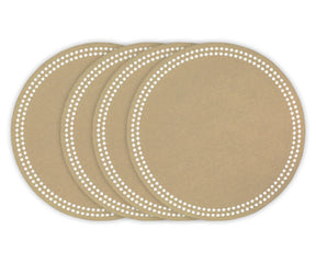 Embroidered Placemats Dot Trim