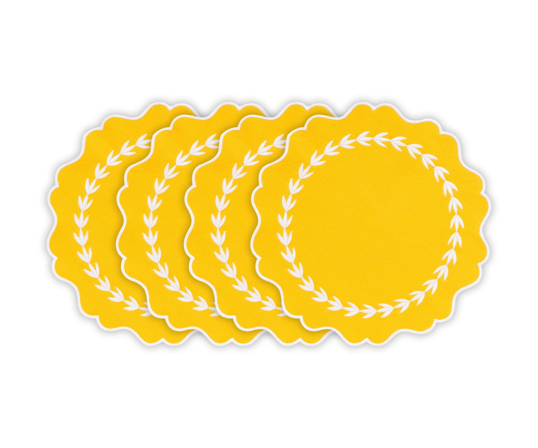 Bright yellow cotton placemat for weddings, parties, and everyday dining