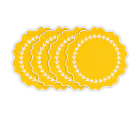 Bright yellow cotton placemat for weddings, parties, and everyday dining