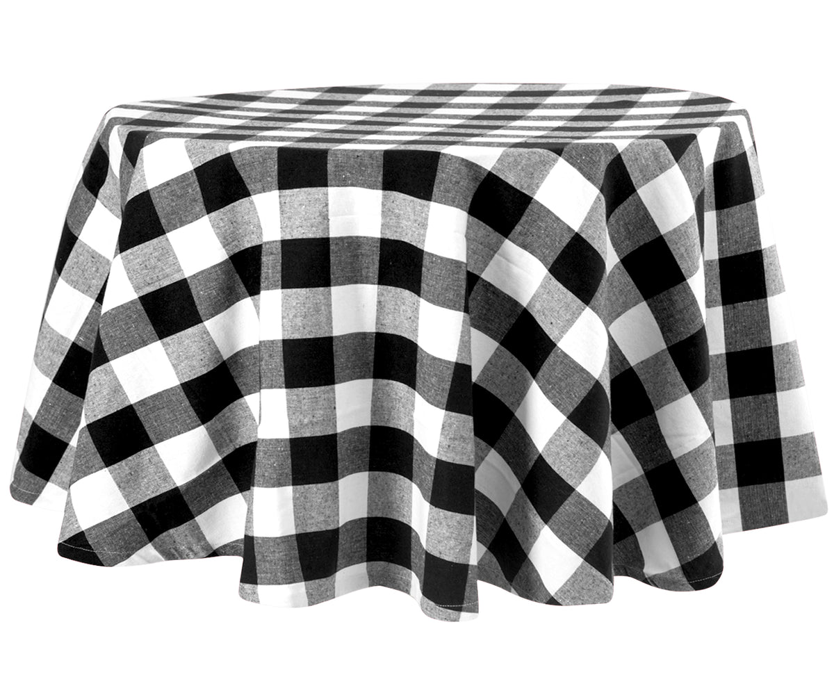 Black round tablecloths, available in various designs, offer a variety of options to suit your unique style.