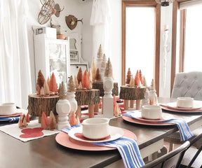 Tea towels featuring classic stripe designs.