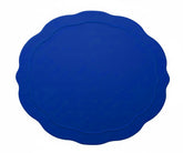 Elegant royal blue oval placemat crafted from premium cotton, offering both style and protection for your tabletop. A perfect choice for modern dining spaces.