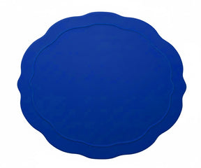 Elegant royal blue oval placemat crafted from premium cotton, offering both style and protection for your tabletop. A perfect choice for modern dining spaces.