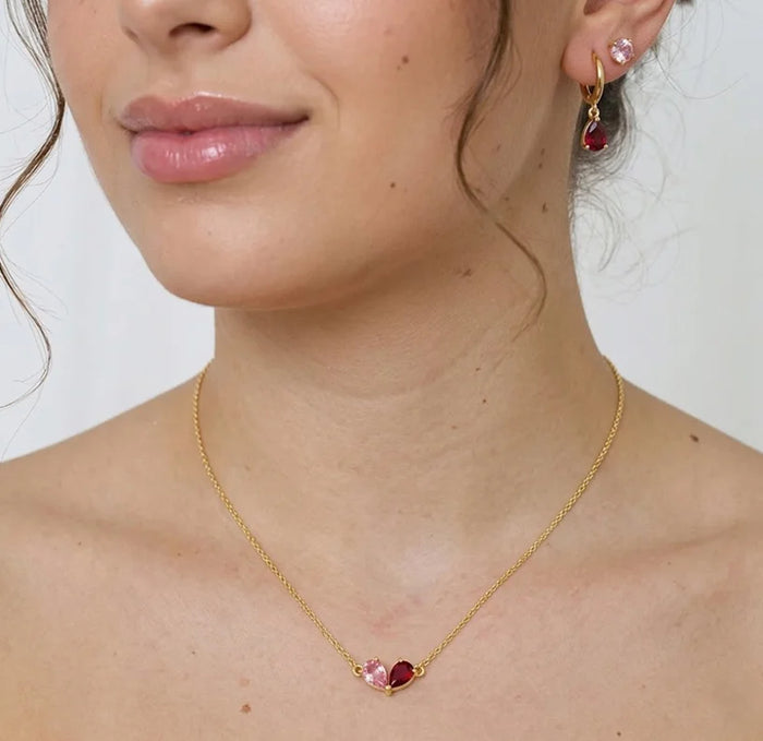 Pear Necklace for Women – 18K Gold Plated Pear Pendant Necklace, Minimalist Jewelry, Layering Necklace, Elegant Gift for Her