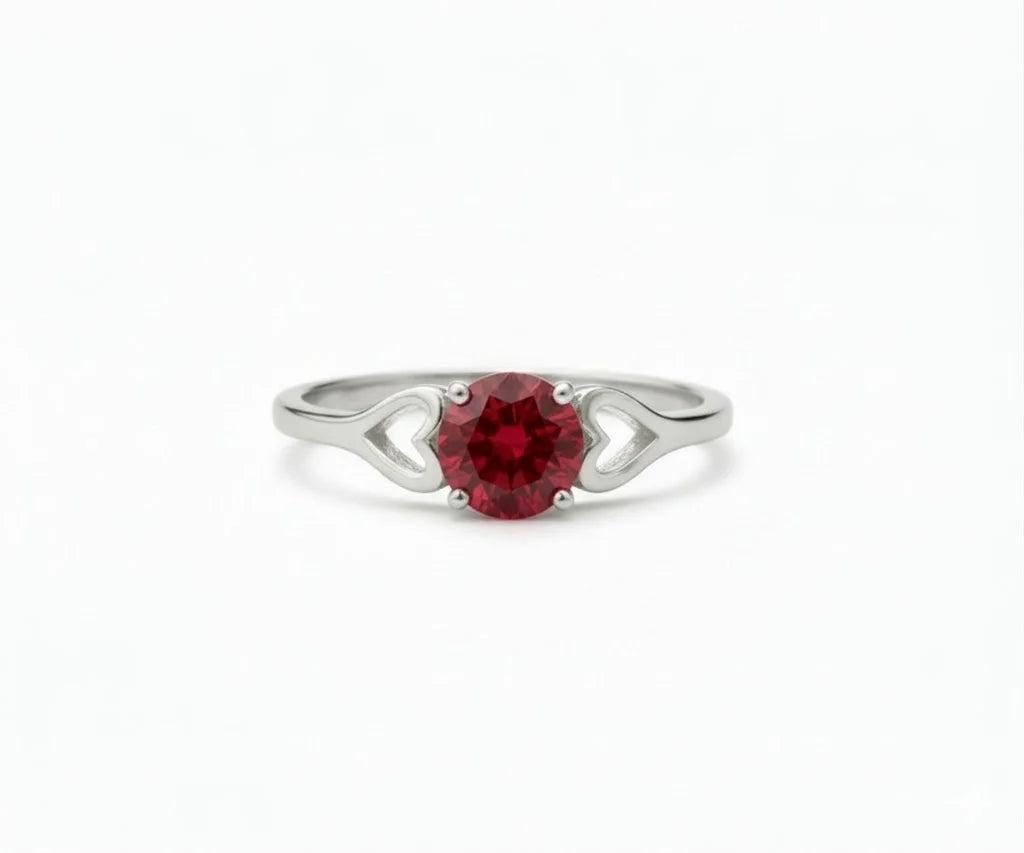 luxury ruby ring with deep red stone
