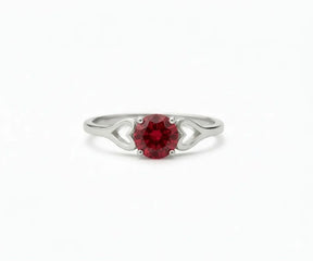 luxury ruby ring with deep red stone
