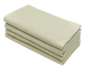 Set of 12 sage green cloth napkins in 100% cotton, soft and durable, machine washable, perfect for restaurants, weddings, or family meals