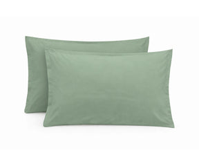 sage green cotton pillowcase for calm natural bedroom look