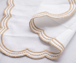 Scalloped Napkins - Cloth Napkins for Wedding