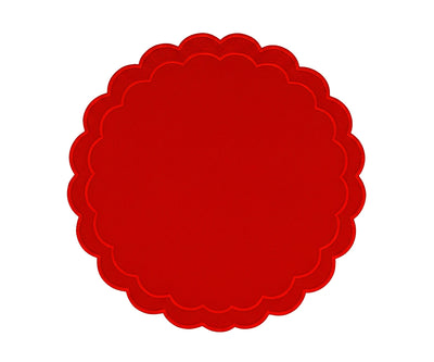 Red Round Placemats