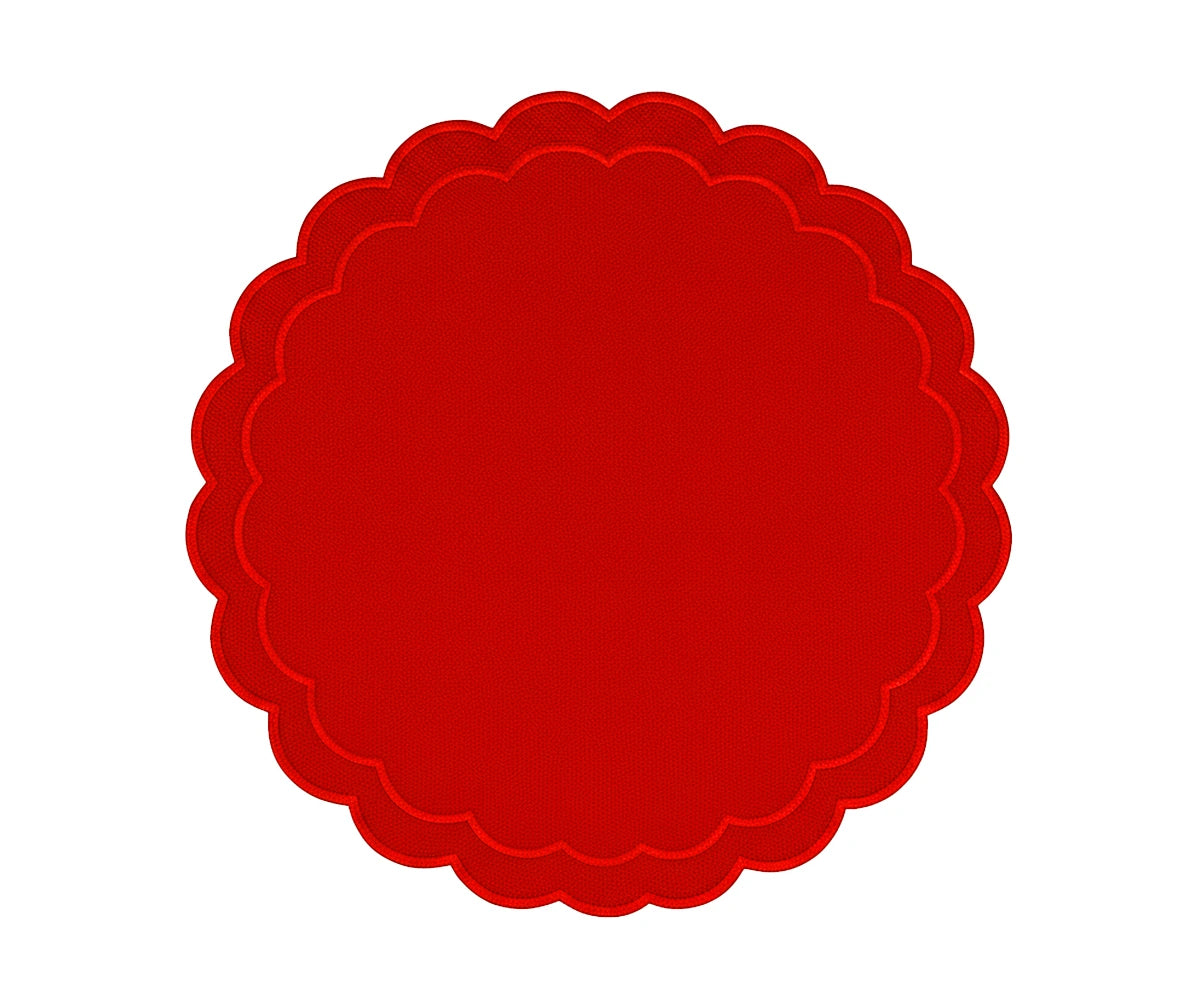 Red Round Placemats