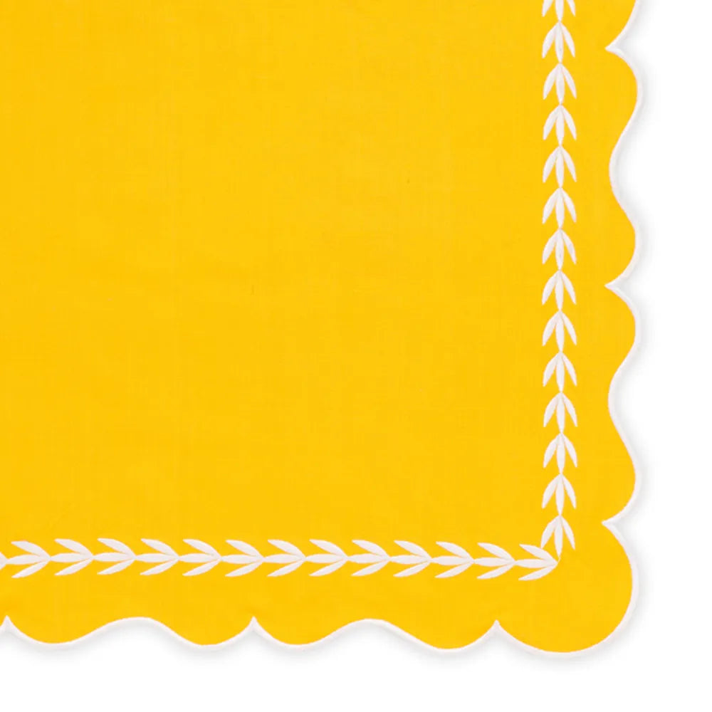 Yellow Scalloped Napkins